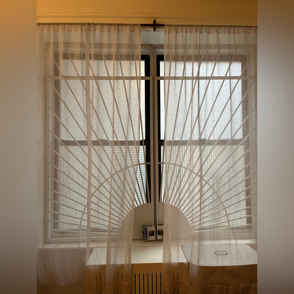 CB2 Sheer White Curtains (Set of 2 panels)